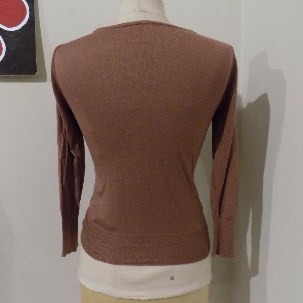 J. CREW Chestnut Brown Cardigan Sweater, Small - Picture 3 of 3